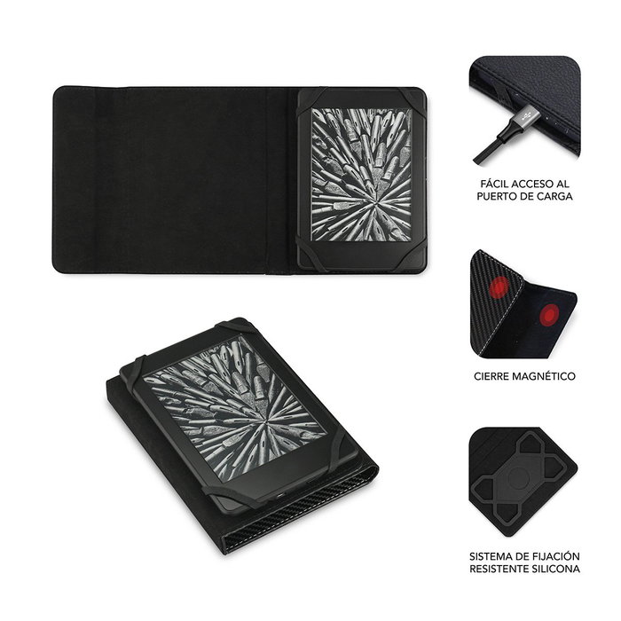 Subblim Clever Case Funda para Ebook 6 pulgadas Negro